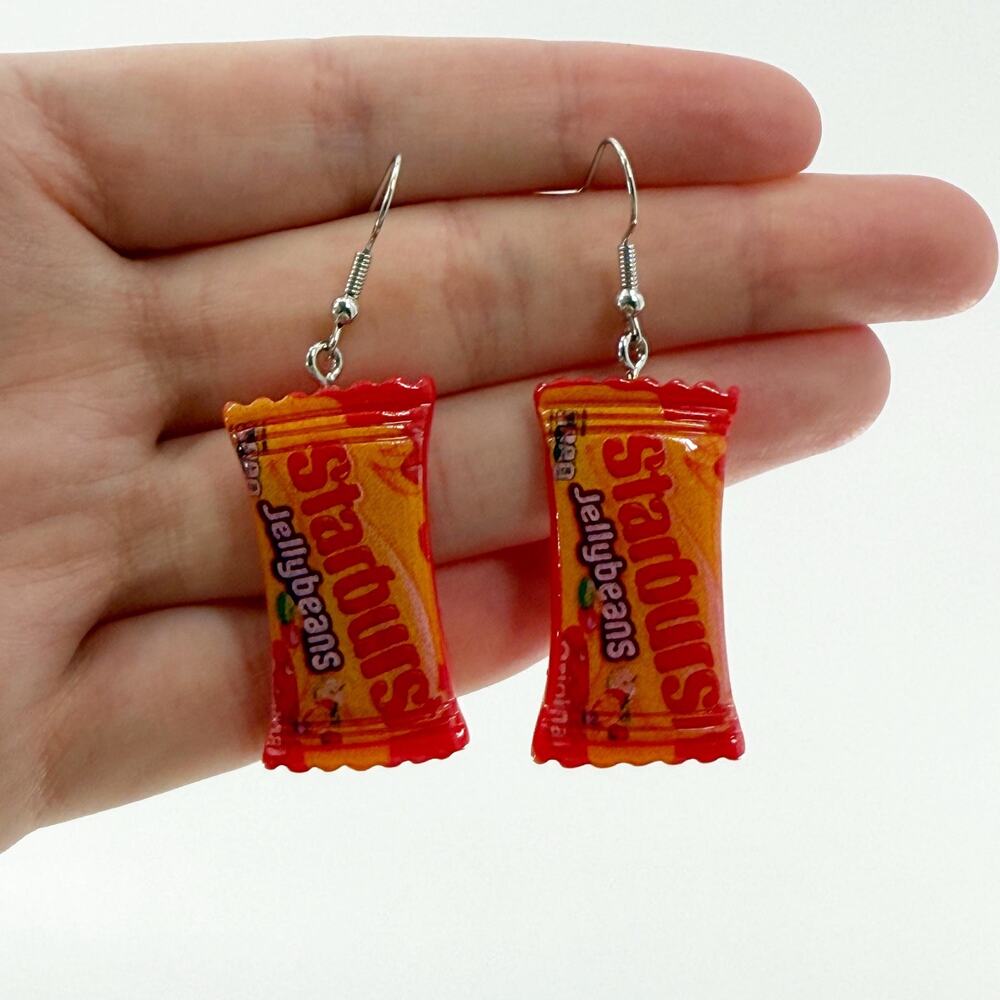 Jelly Bean Food Earrings, Candy Earrings, Snack Earrings, Earrings